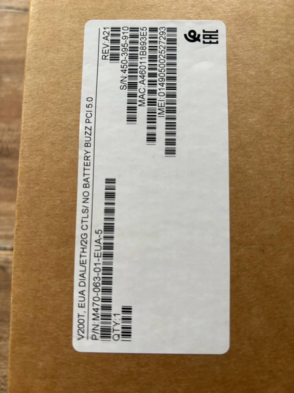Pos-термінал Verifone V200t 2G/D/E (26456162) - фото 2 Pos-термінал Verifone V200t 2G/D/E (26456162) - фото 2