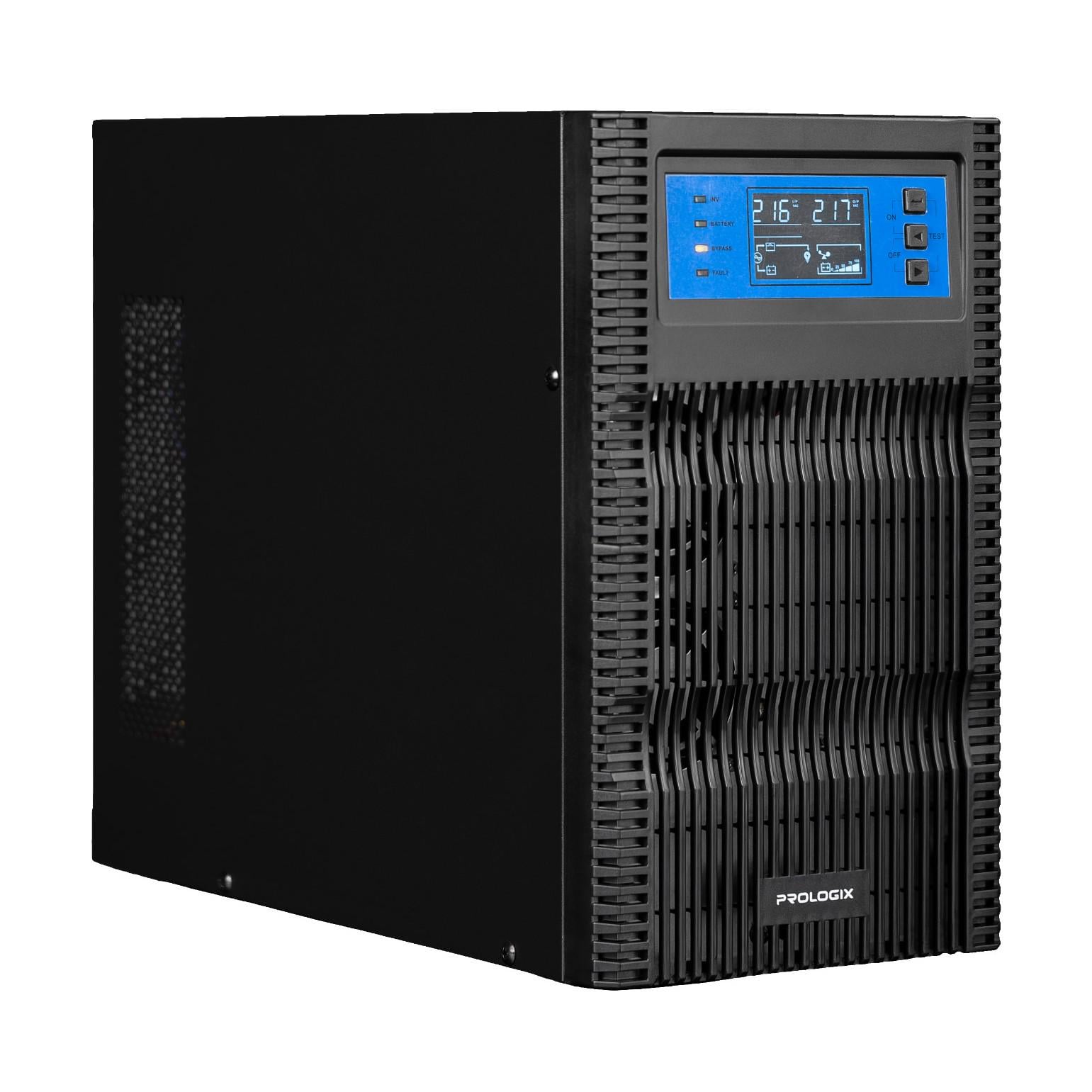 Источник бесперебойного питания PrologiX 2000VA 2000 VA 2000 Вт On-line USB LCD Black (PLP2KS_online)