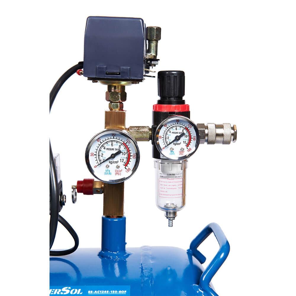 Компрессор воздушный EnerSol ES-AC1265-150-6OF 5,04 кВт 230 В 8 бар 150 л безмасляный (f330cbdf) - фото 6