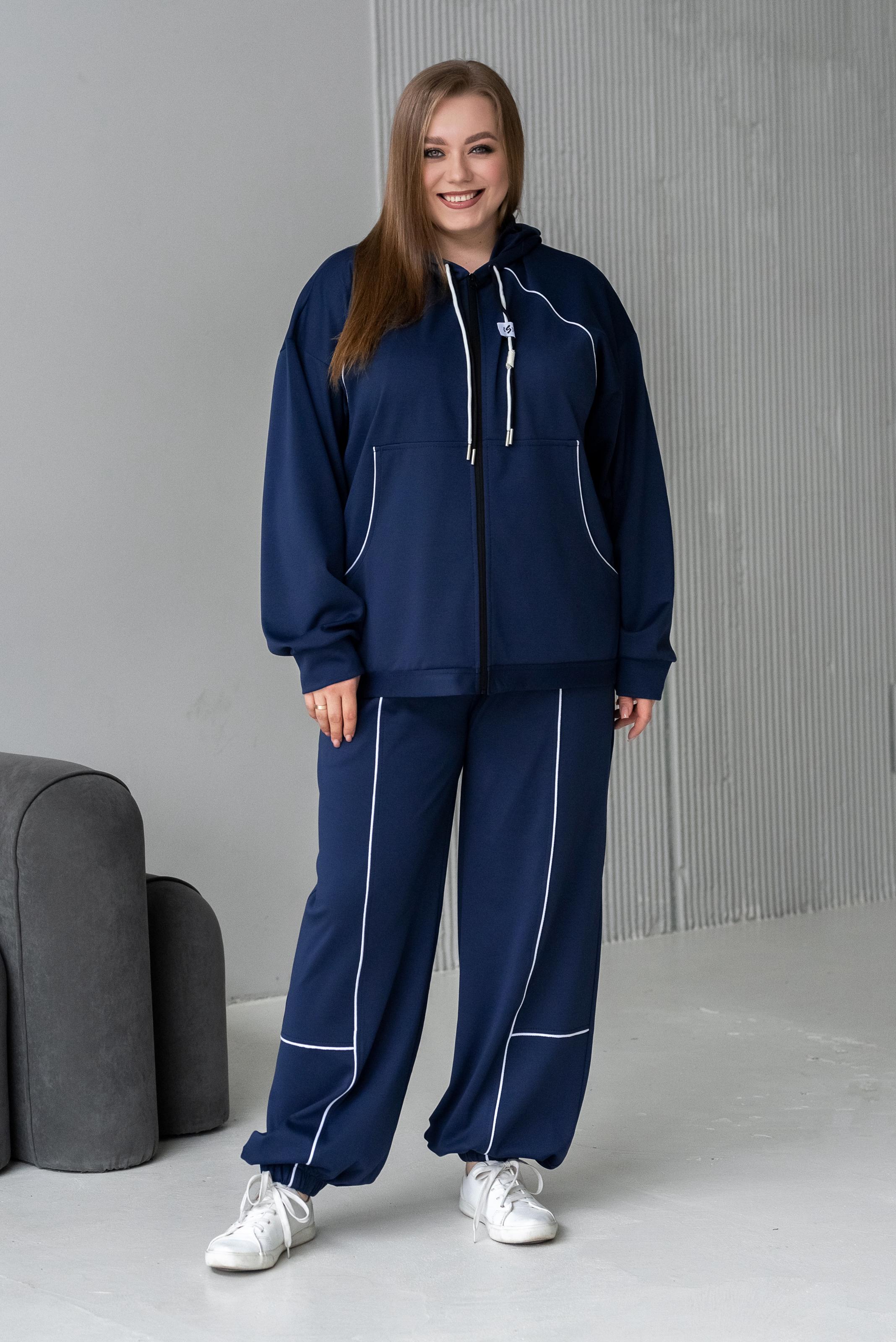 Спортивный костюм женский Тэч р. 52 Синий