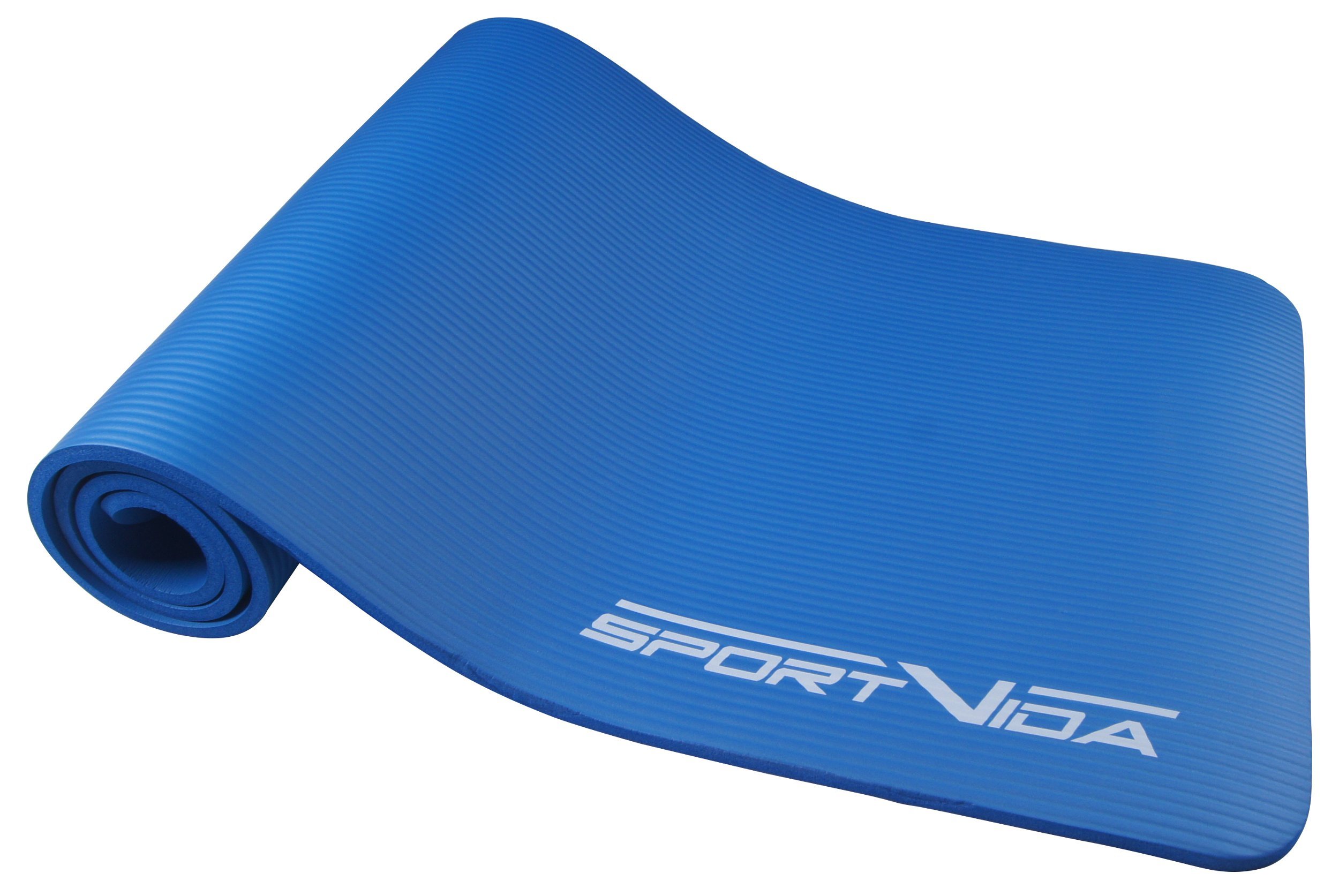 Килимок для йоги та фітнесу SportVida NBR 1 см SV-HK0069 Blue