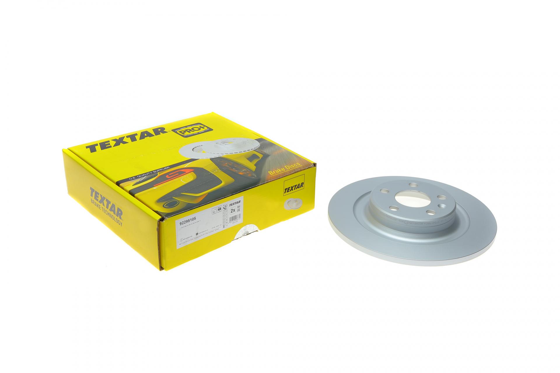 Диск гальмівний задній TEXTAR Volvo S60 III/S90 II/V60 II/ XC90 II 16- 302x43 мм PRO+ (92295105 TEXTAR)