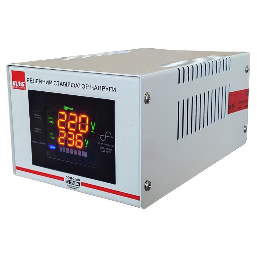 Стабилизатор напряжения однофазный Eltis Electric DOMO-МD-350VA LED-дисплей цифровой 0,35 кВа (29924542)
