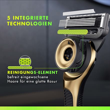 Станок для бритья GILLETTE Labs 2 картриджи с подставкой и кейсом Gold - фото 2 Станок для бритья GILLETTE Labs 2 картриджи с подставкой и кейсом Gold - фото 2