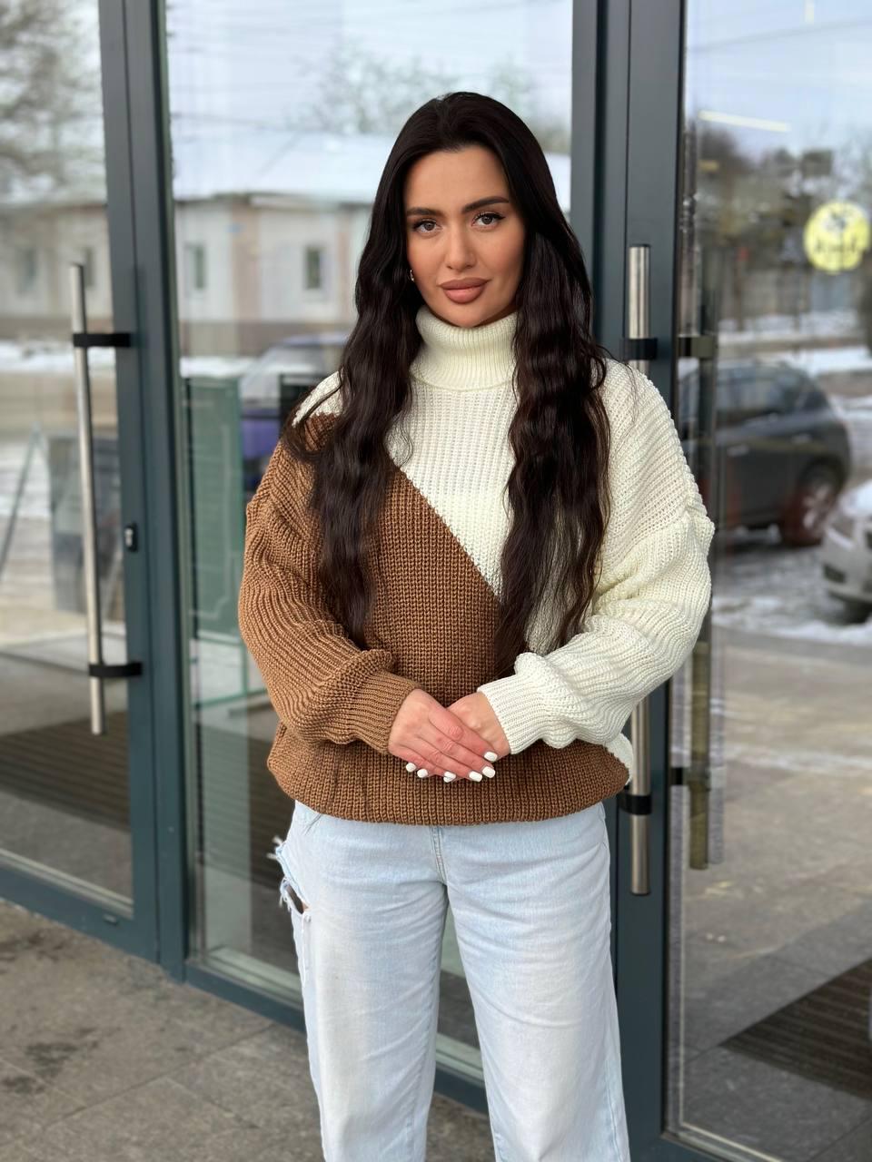 Свитер женский Диа р. 44-56 Капучино (350/а-нс) - фото 6 Свитер женский Диа р. 44-56 Капучино (350/а-нс) - фото 6