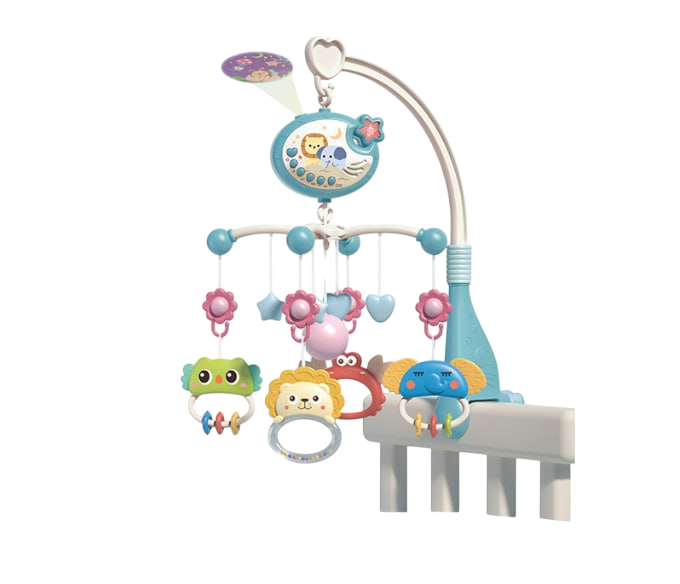 Музыкальный проектор мобиль-ночник/карусель с подвесными элементами Солнечный Зайчик PL-724-89 (2536344153)