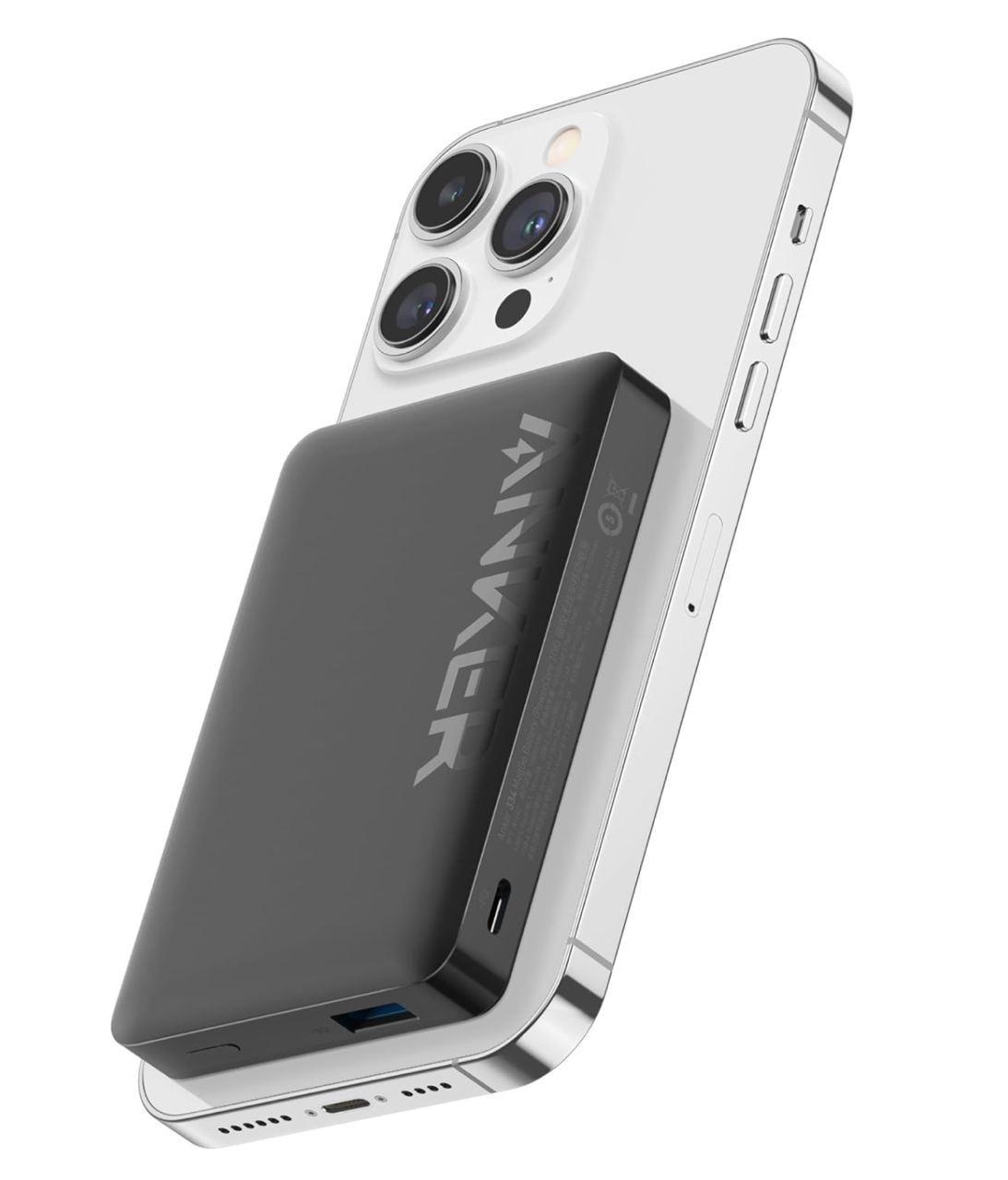 Повербанк Anker 334 Magnetic Magsafe Powerbank 10000 mAh для iPhone 16/15/14/13/12 Series Black