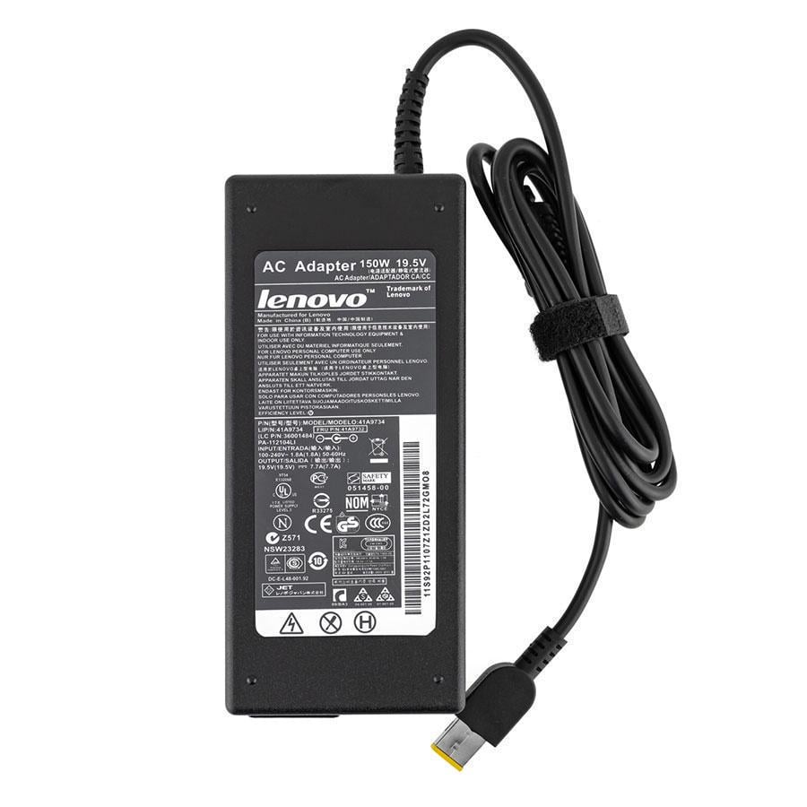 Блок живлення для ноутбука Lenovo 19,5V 7,7A 150W USB+pin Square 5 Pin DC Plug без кабеля Black (217234)