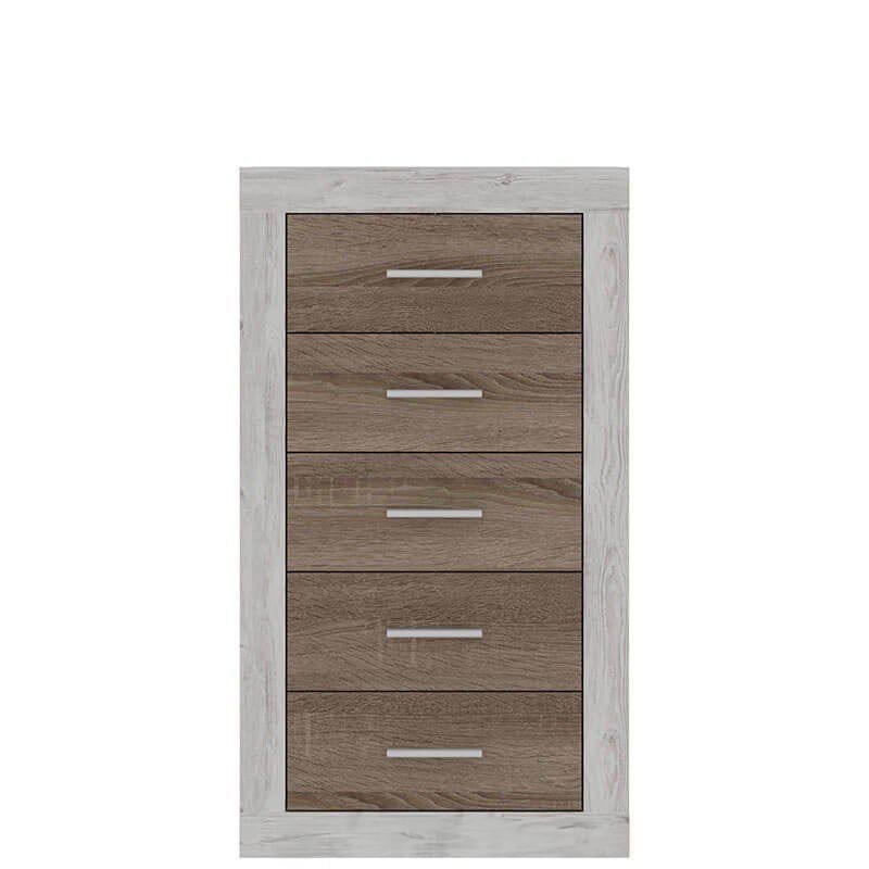 Комод вузький Gerbor KOM5S Сара з ДСП Сосна каньон/Дуб сонома трюфель (20006241)