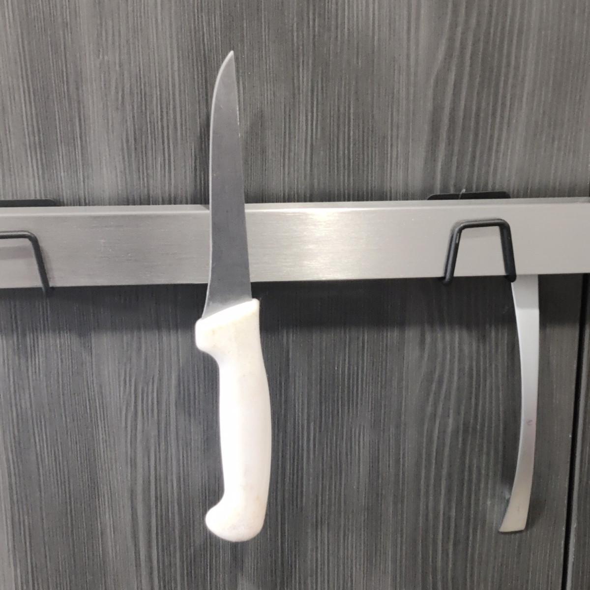 Планка для ножів магнітна Disfact THS-Slim із нержавіючої сталі 50 см Сріблястий (2797) - фото 11