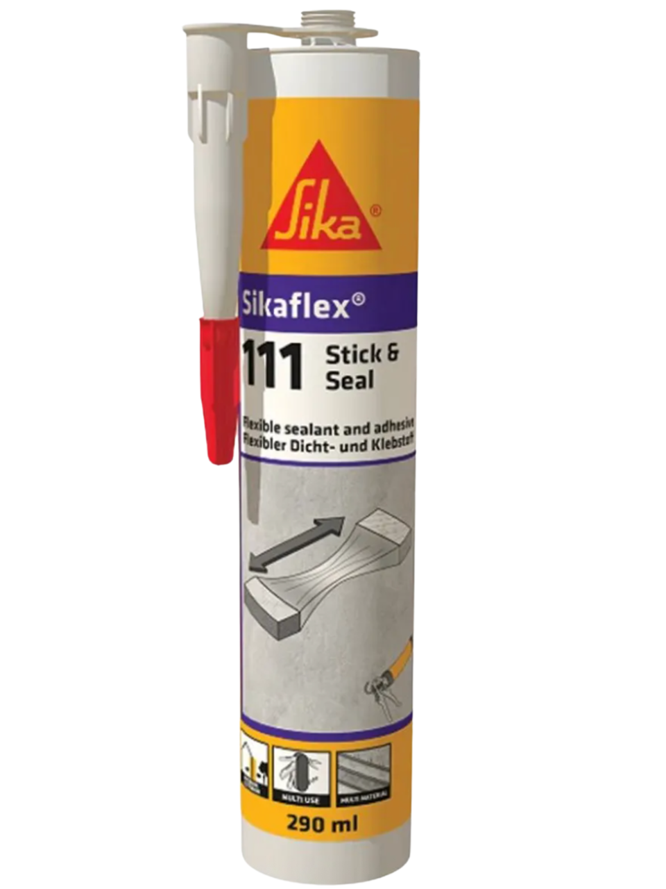 Клей герметик Sika Flex 111 Stick&Seal 300 мл Белый (557023)