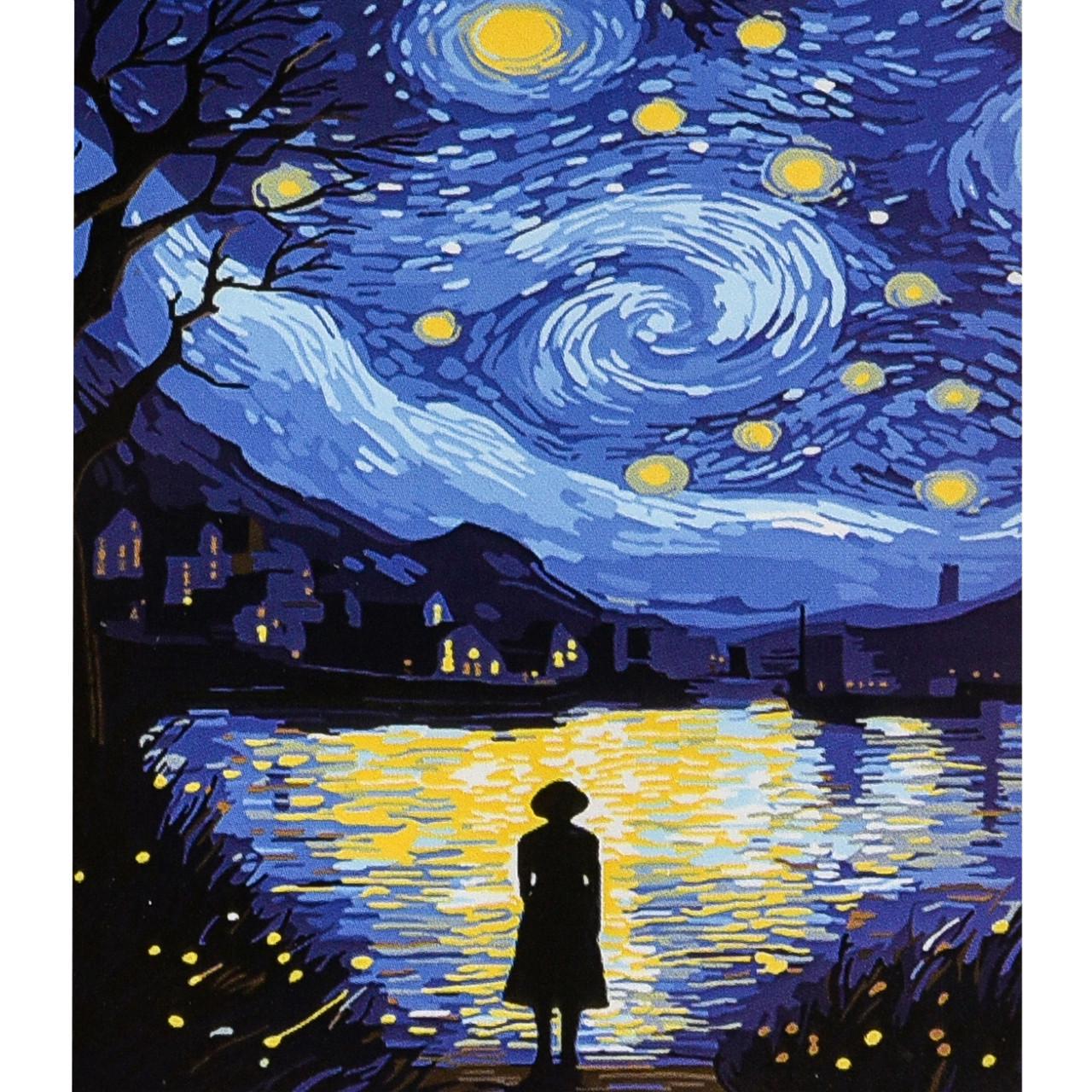 Картина по номерам Strateg Премиум Ночное сияние 30х40 см (SS1204)