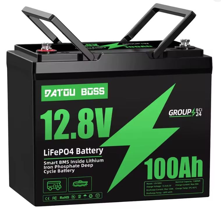 Аккумулятор LiFePO4 DATOU BOSS 12,8V 100 Ah с BMS легкий 5000-15000 циклов