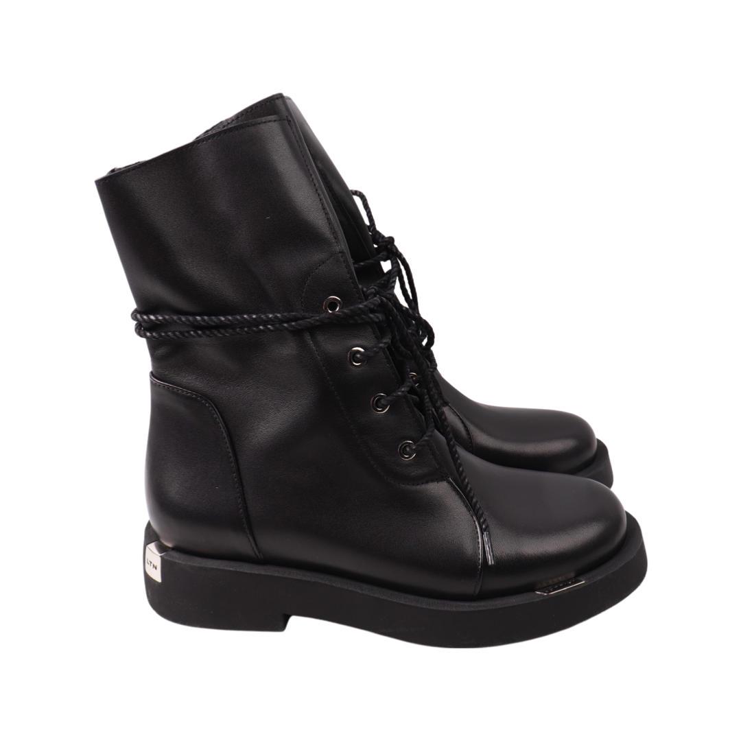 Ботинки женские Lottini из кожи р. 39 Черный (205-21DHC)