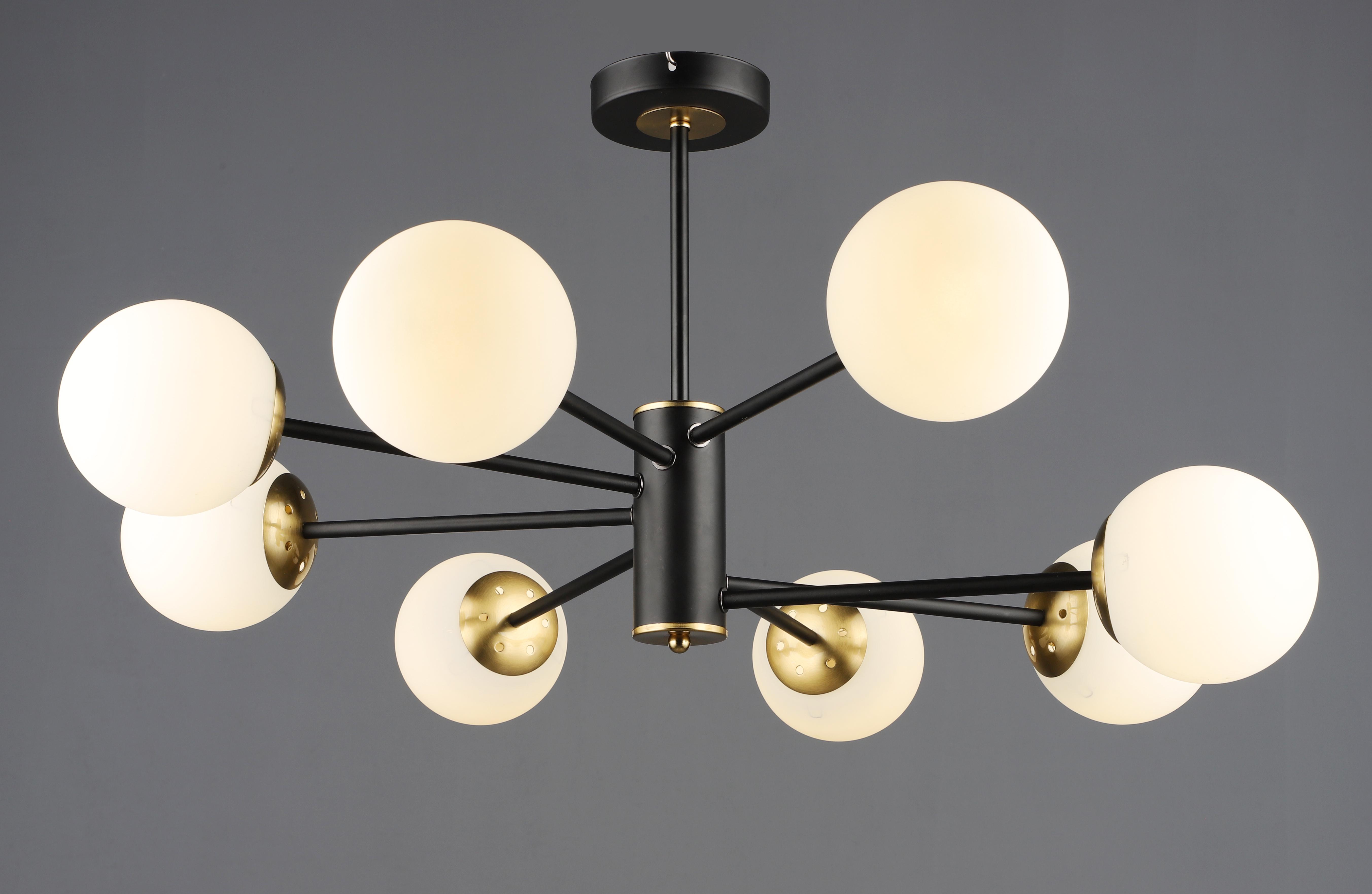 Люстра подвесная B N6650/8 Черный/Медный