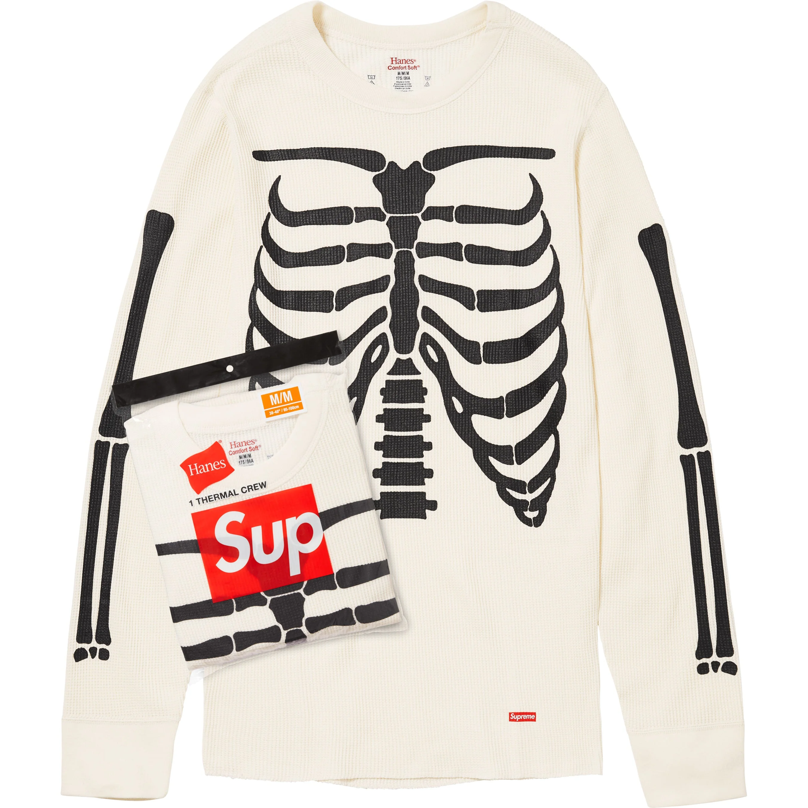 Термокофта Supreme/Hanes Bones Thermal Crew M Бежевий (23709630)