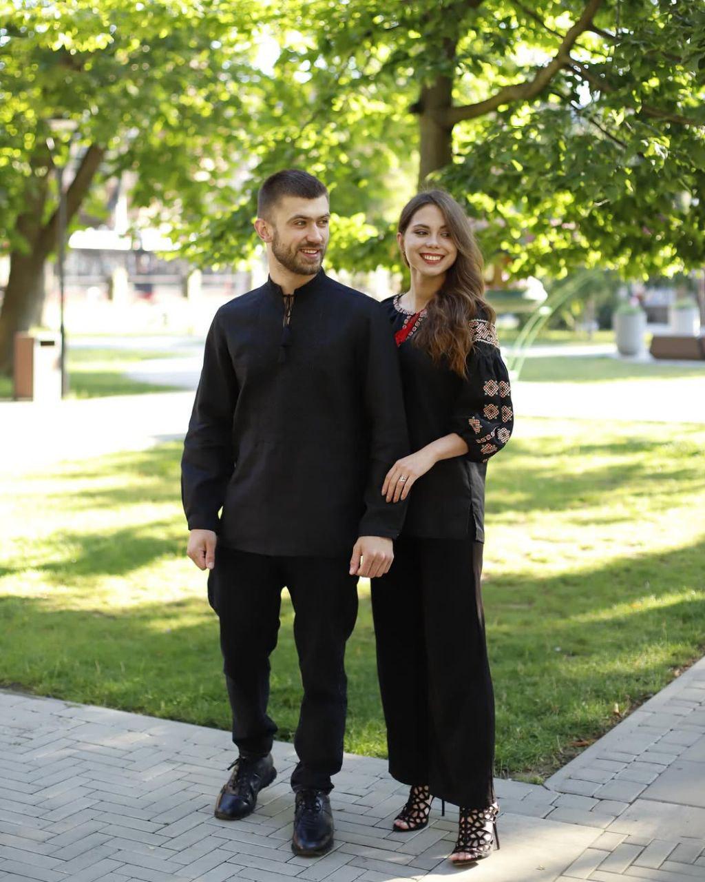 Вышиванка мужская р. 54 Черный (472) - фото 8 Вышиванка мужская р. 54 Черный (472) - фото 8