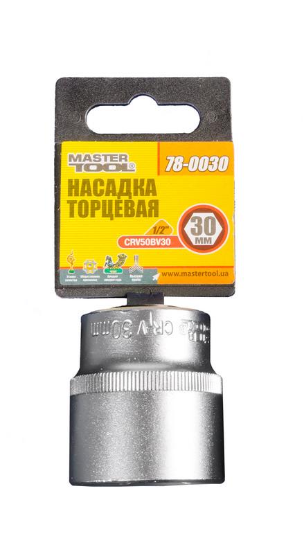 Насадка торцева 6-гранна MasterTool 1/2" 30 мм CRV (78-0030) - фото 2