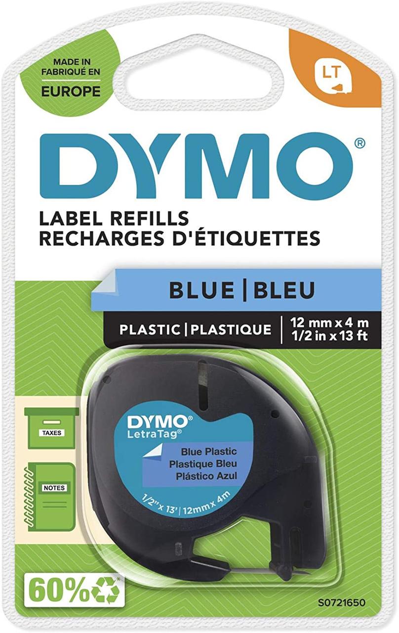 Стрічка пластикова DYMO S0721650 12 мм х 4 м для принтера LetraTag Блакитний (1351169993) - фото 2