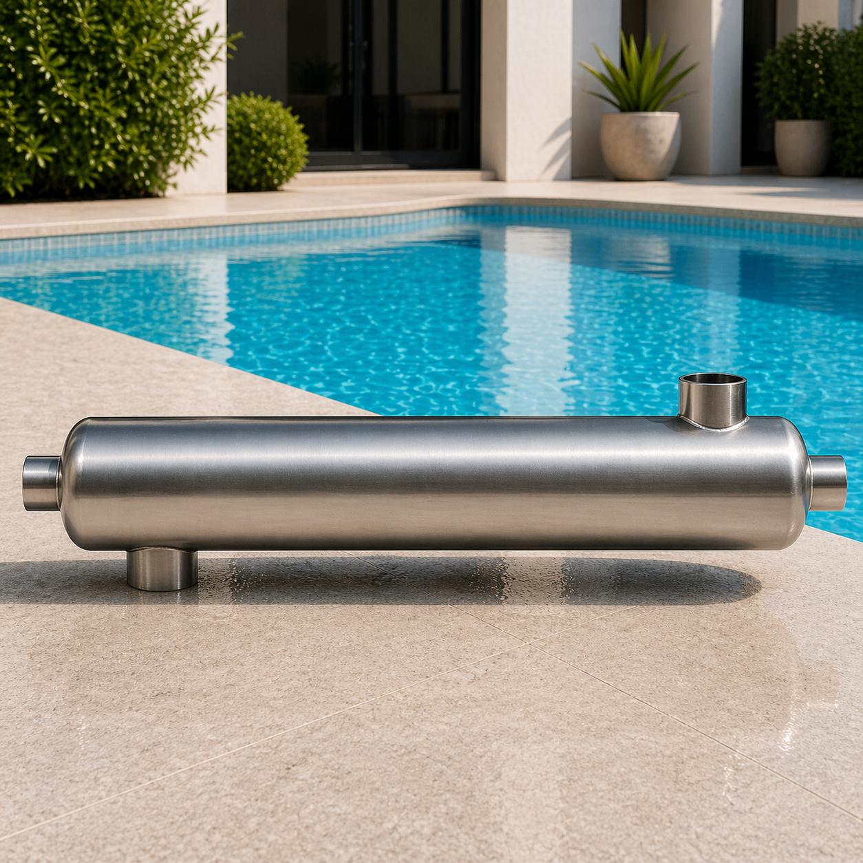 Теплообмінник для нагріву води в басейні Aquaviva Twist 316L сталь 105 кВт