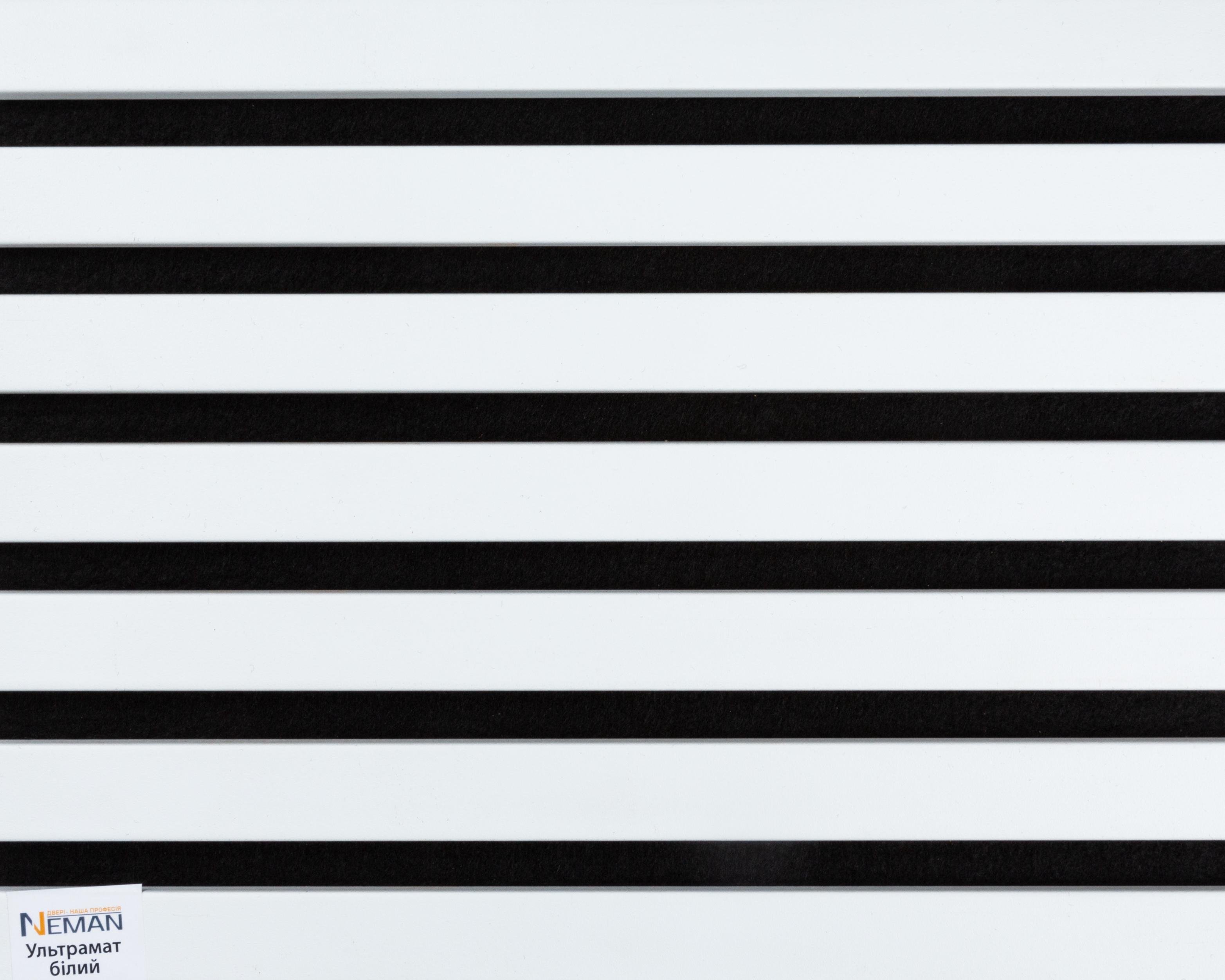 Акустическая стеновая панель рейки Neman на фетровой основе 301х2780х17 мм Белый ультрамат (NP260201)