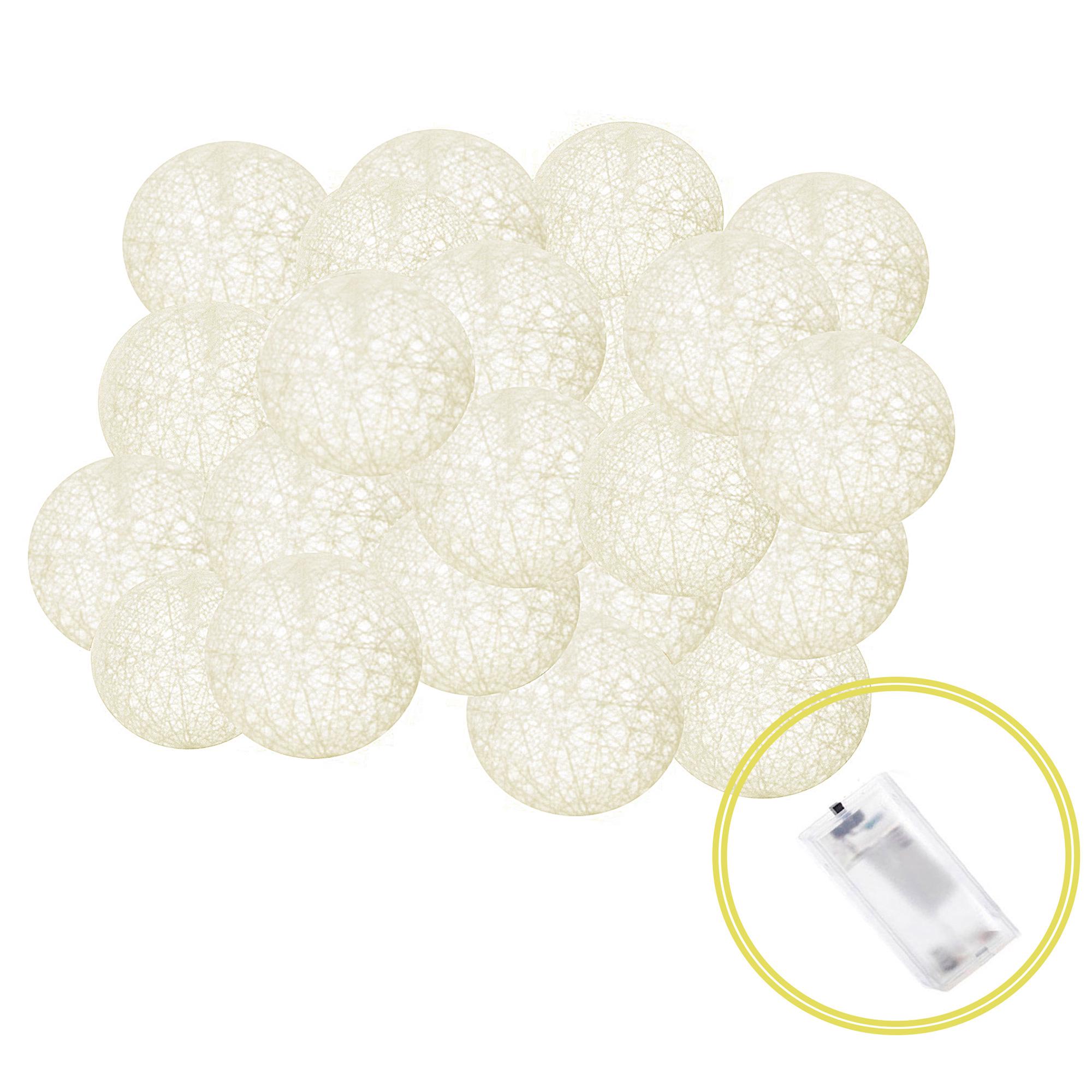 Гірлянда на батарейках Springos Cotton Balls 20 LED 4 м Warm white (CL0042) - фото 5 Гірлянда на батарейках Springos Cotton Balls 20 LED 4 м Warm white (CL0042) - фото 5