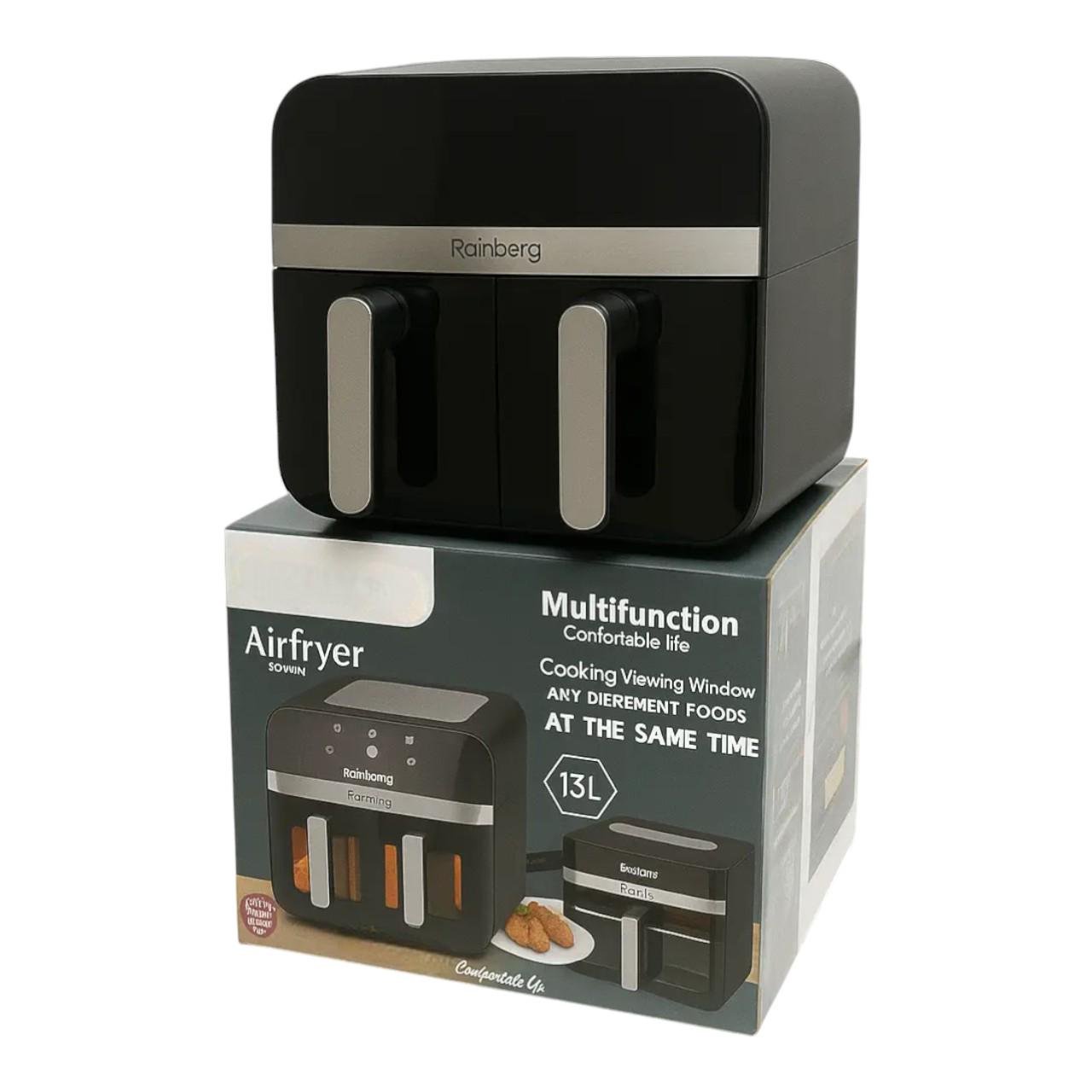 Мультипіч безолійна Rainberg RB-2290 з двома чашами та циркуляцією повітря 4200 Вт 13 л (є289) - фото 8 Мультипіч безолійна Rainberg RB-2290 з двома чашами та циркуляцією повітря 4200 Вт 13 л (є289) - фото 8