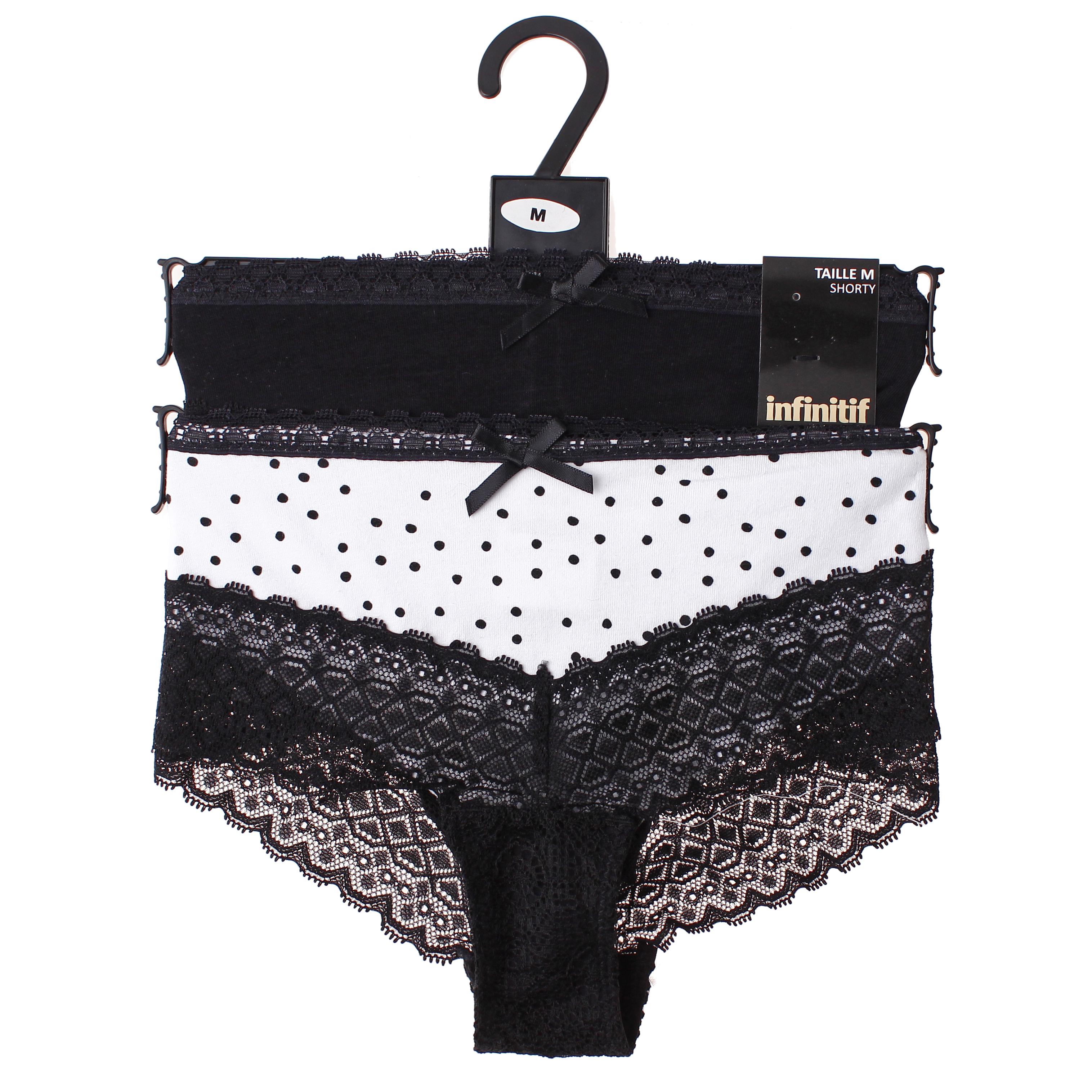 Трусики-шорты Infinitif Sho Short F 2-pack XL Black/White (13890284-1)