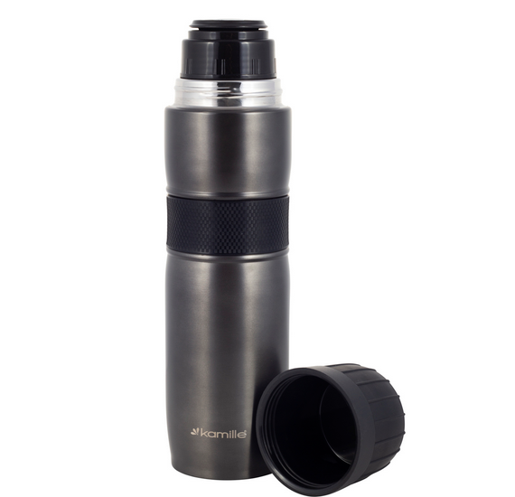 Термос Kamille из нержавеющей стали 950 мл Черный (13401965)
