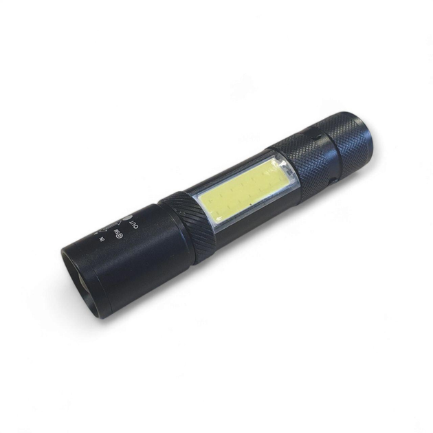 Фонарь ручной T6-32 XML T6+COB металлический аккумуляторный с функцией Power Bank (384)