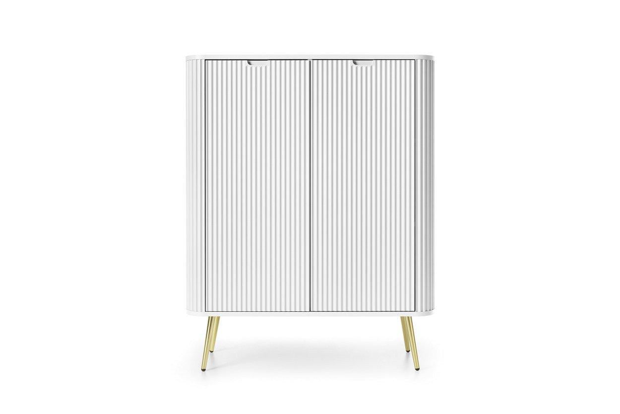 Комод Perfect Home Zova K103 2-дверный с золотыми ножками Белый (PFH-091286)