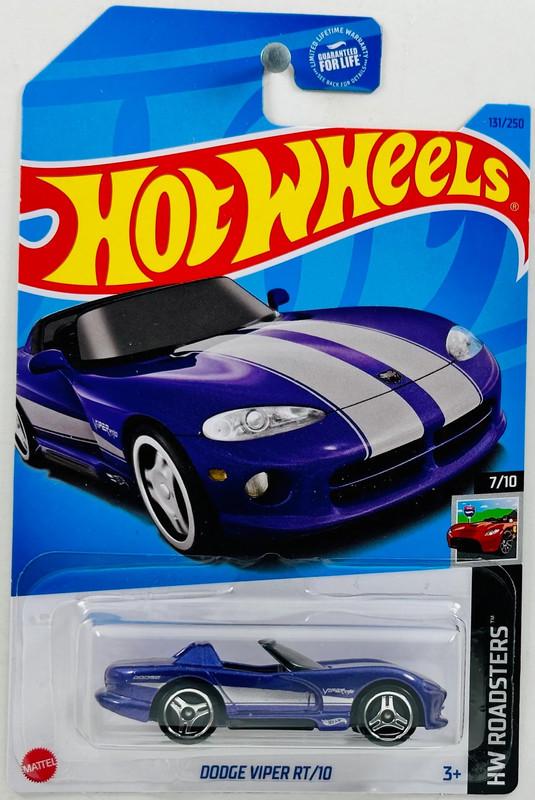 Игрушечная машинка Hot Wheels Dodge Viper RT/10 2023 Roadsters №131 (HKK11)