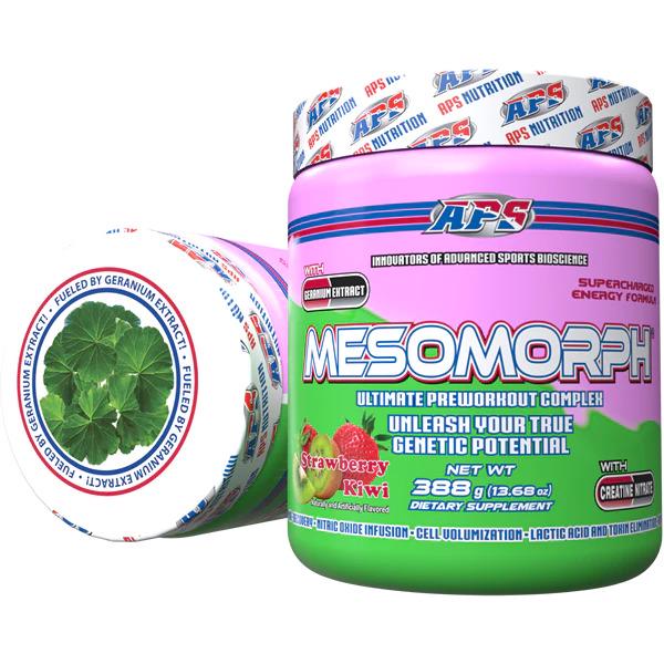 Передтренувальний комплекс Aps Mesomorph Geran IUm Extract Strawberry Kiwi 388 g ver4