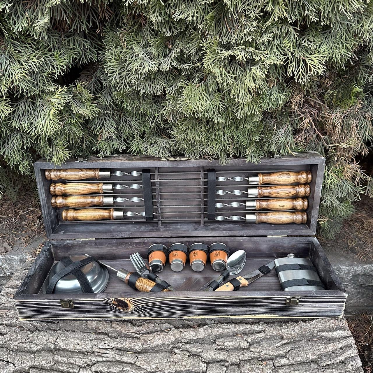 Набор подарочный для барбекю Mzavod Есаул Темно-коричневый (27728848)