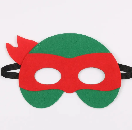 Маска детская Черепашка Ниндзя 15x10 см Зелено-Черный (125414)