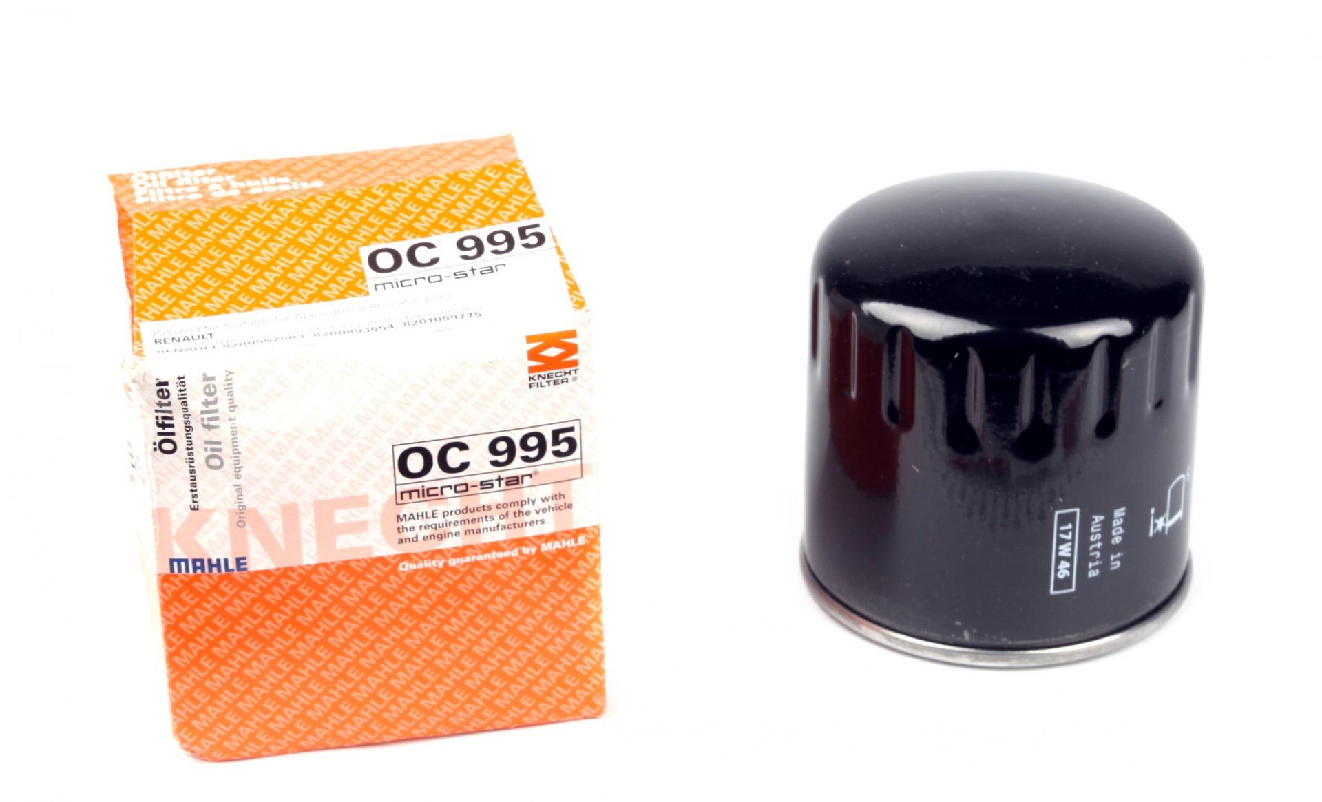 Фильтр масляный KNECHT для Renault Megane III/Laguna III 1,9dCi/3,0dCi 08- (OC 995)