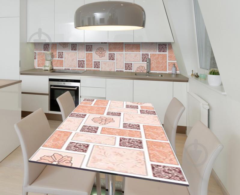 Наклейка 3Д виниловая на стол Zatarga «Маковый акцент» 600х1200 мм для домов, квартир, столов, кофейн, кафе Наклейка 3Д виниловая на стол Zatarga «Маковый акцент» 600х1200 мм для домов, квартир, столов, кофейн, кафе