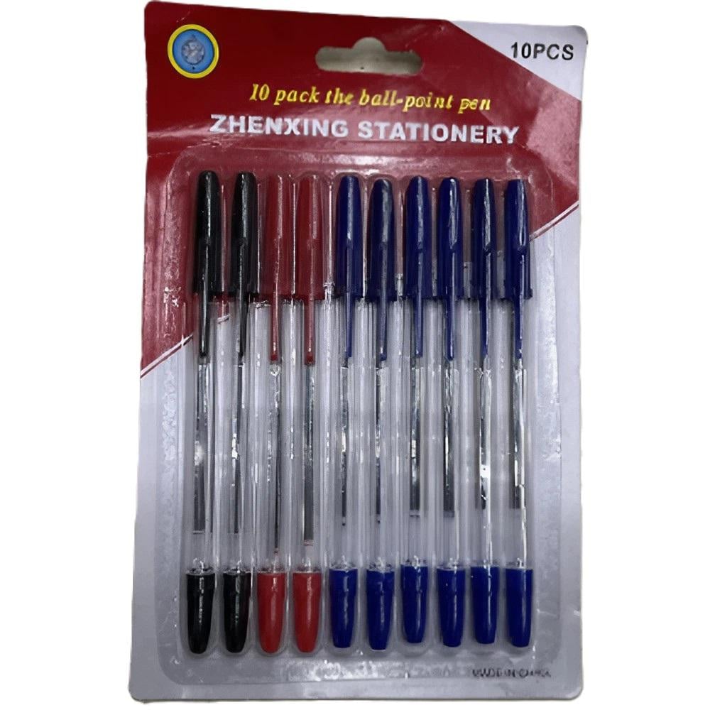 Ручки шариковые Stenson WW00177 3 цвета 10 шт. (592738)