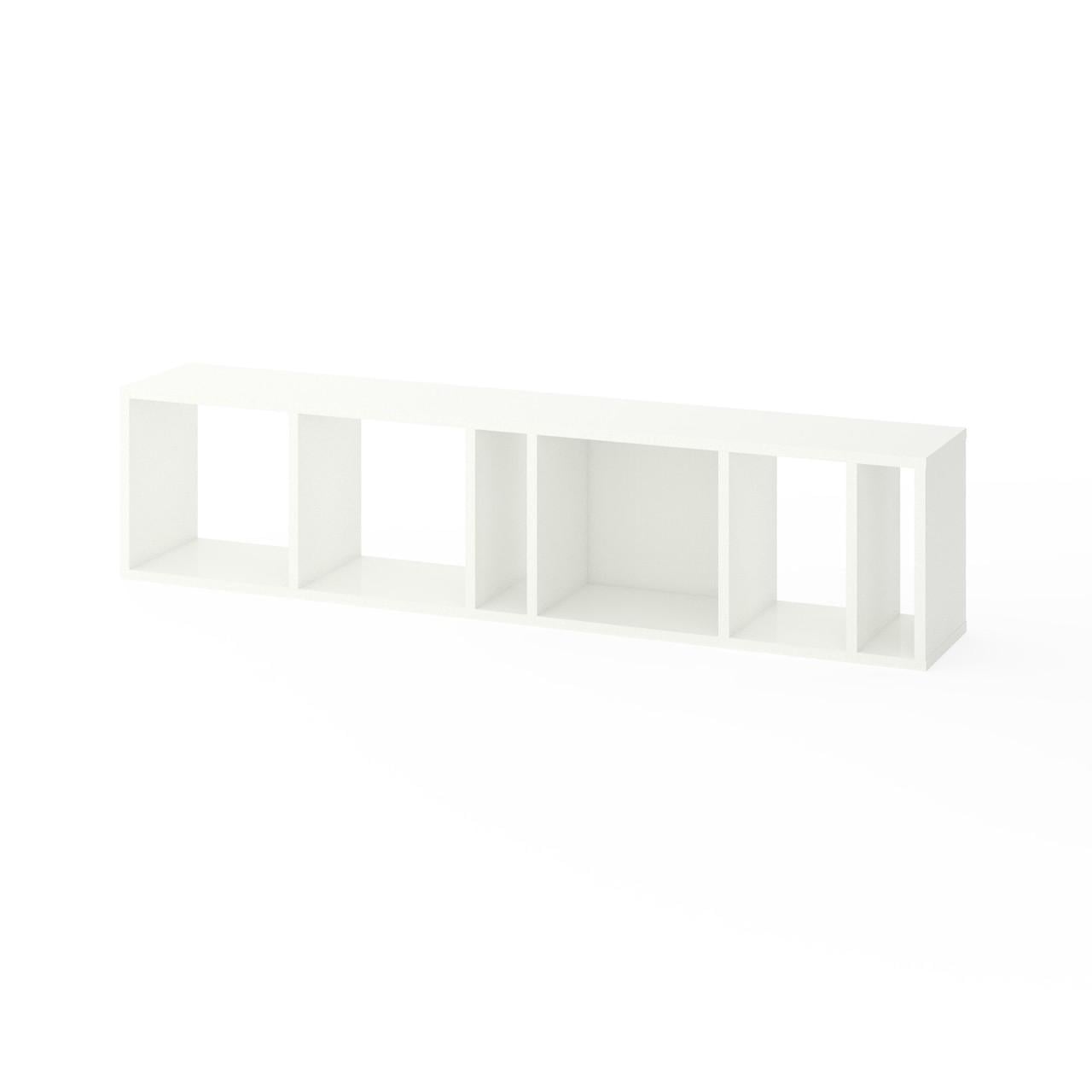 Полка навесная Metkas Home A032 ЛДСП 1300x220x300 мм Белый Снег