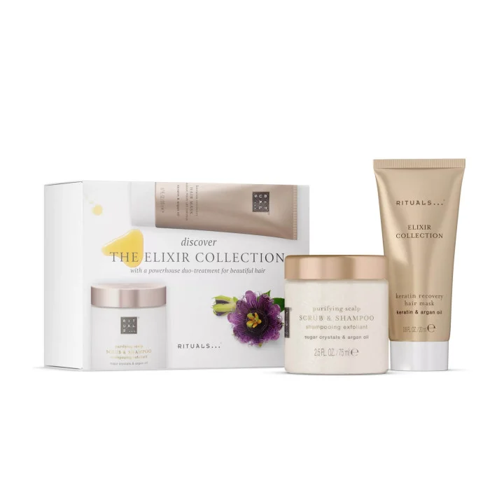 Подарунковий набір RITUALS The Elixir Collection Elixir Scrub&Shampoo 75 мл/Elixir Keratin Mask 20 мл (31951403)