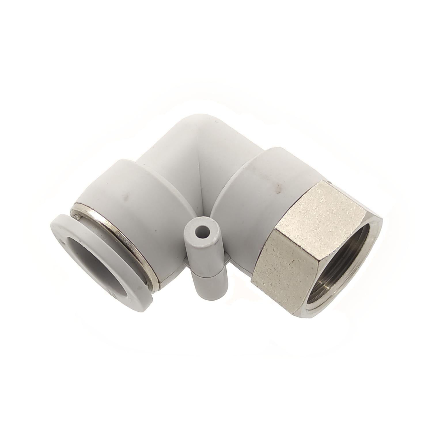 Кутовий цанговий пневматичний фітінг з внутрішнім різьбленням TP XPLF 16-G04