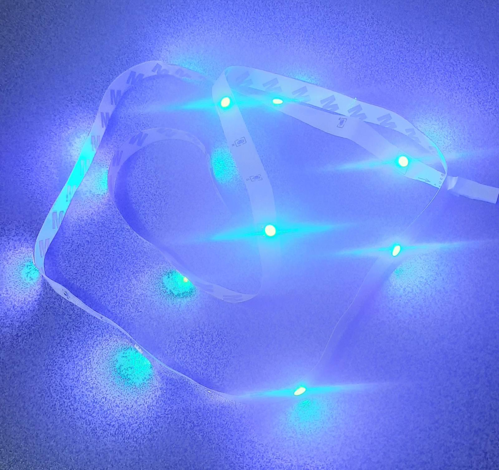 Стрічка світлодіодна для декору USB DC5V 1 м Різнокольоровий (3Key-1M) - фото 8