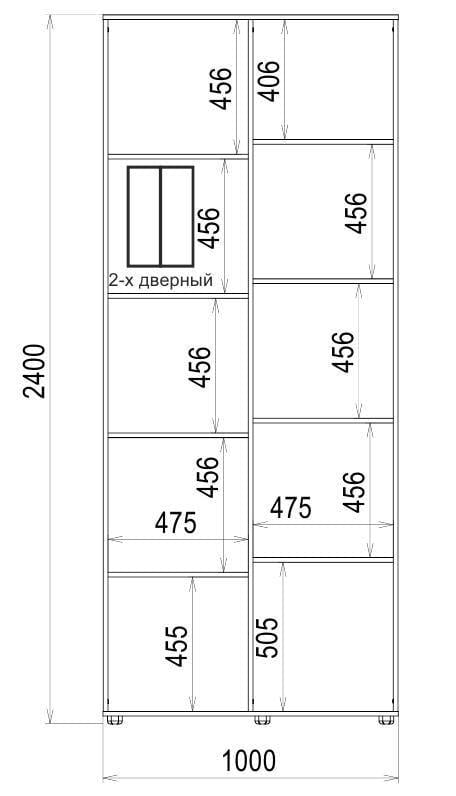 Шкаф-купе Luхe 2 двери ДСП/Пескоструй рисунок 53 CLS-III 1000х2400х450 мм Венге (29743) - фото 4