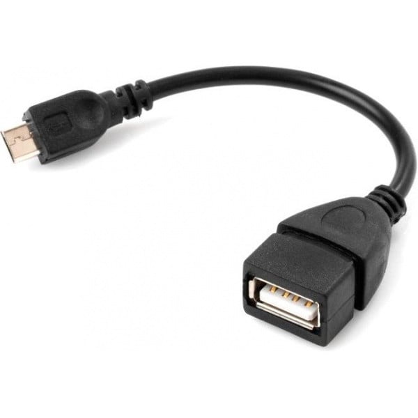 Перехідник Vinga OTG USB 2.0 AF to Micro 5P (VCPDCOTGMBK)