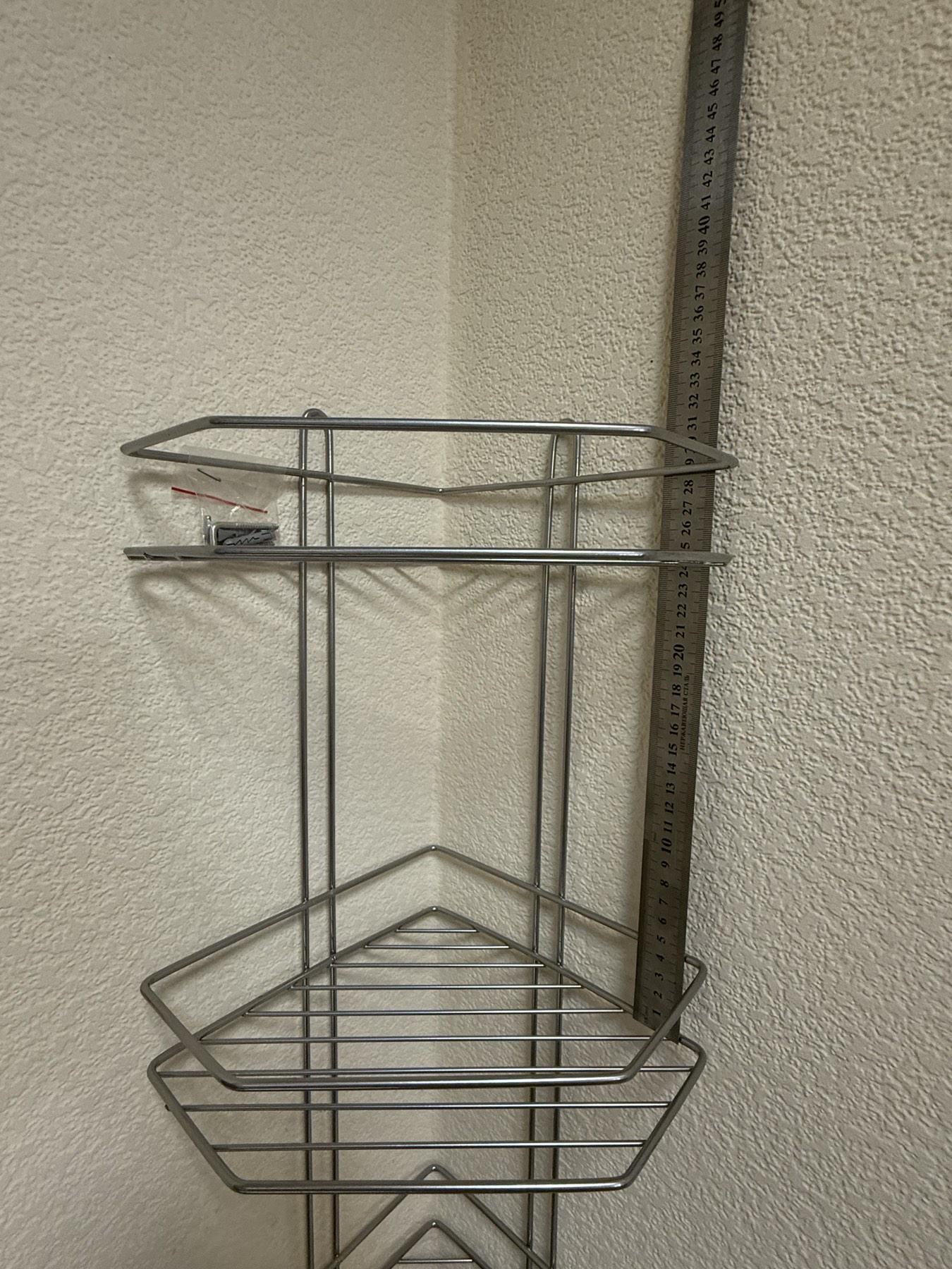 Полка угловая MOBILITY 3-х ярусная для ванной комнаты металлическая 57х20х20х27 см Металлик (26650306) - фото 5 Полка угловая MOBILITY 3-х ярусная для ванной комнаты металлическая 57х20х20х27 см Металлик (26650306) - фото 5