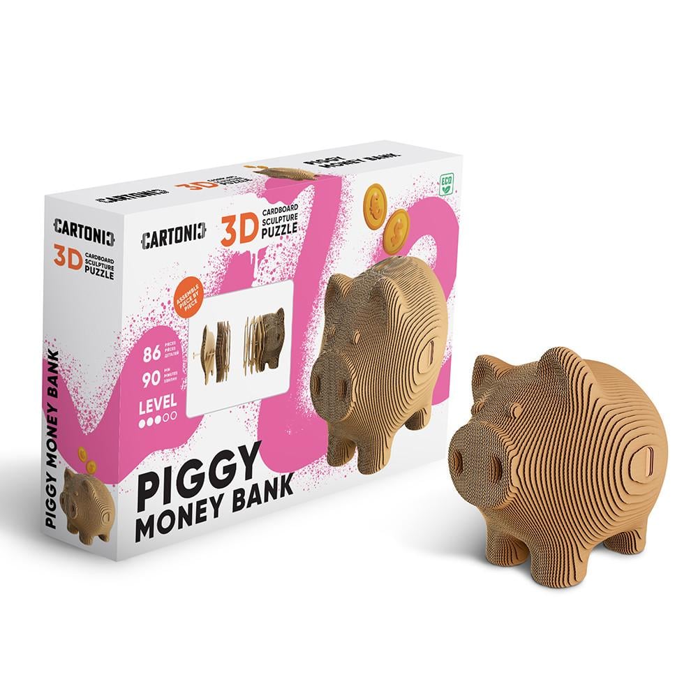 Пазл-конструктор 3D картонный Cartonic 3D Puzzle PIGGY MONEY BANK Копилка Свинка (33394500)