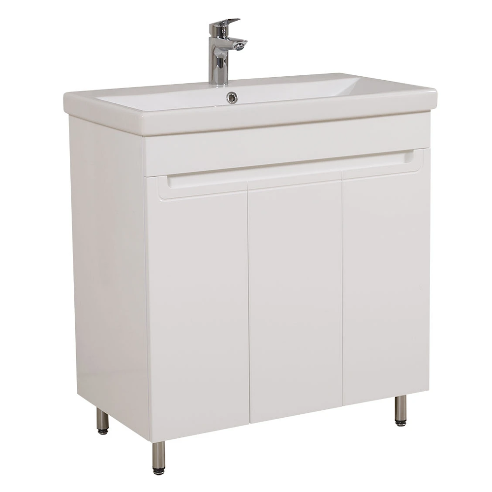 Тумба у ванну Aqua Rodos Омега 80x45 підлогова з умивальником CeraStyle Frame Білий (АР000040341)