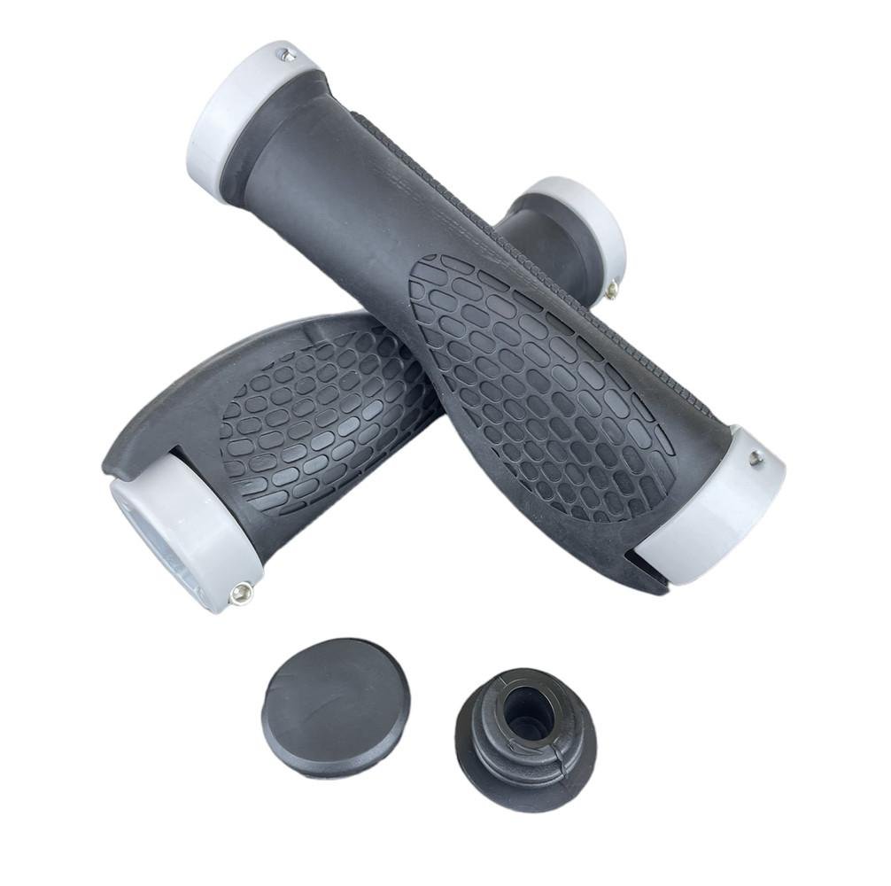 Грипсы эргономичные Baisike велосипедные с белыми кольцами-зажимами