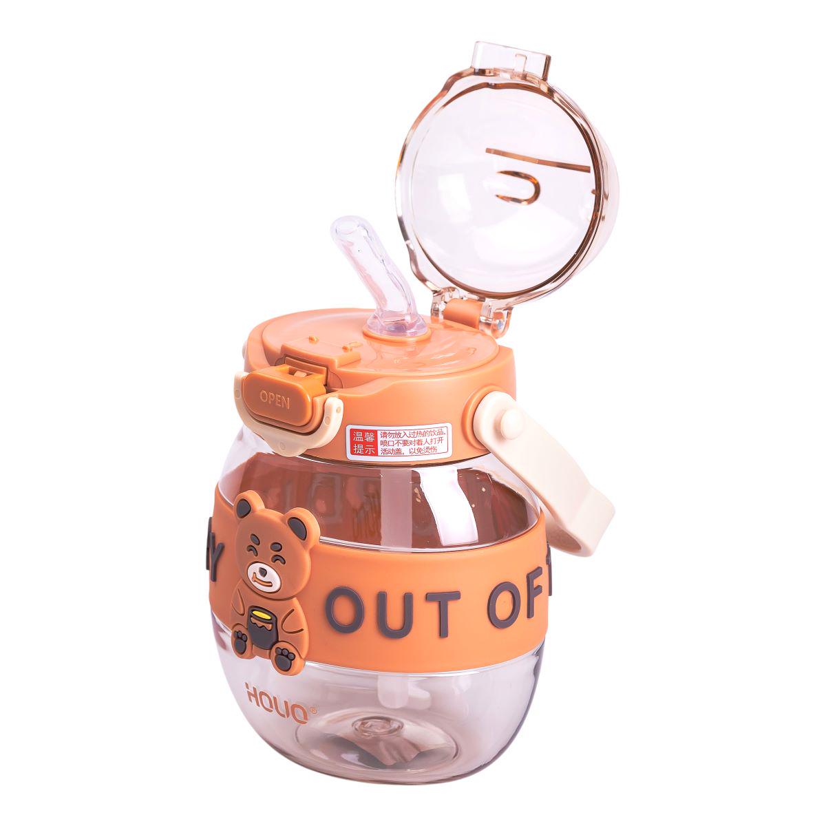 Пляшка для води дитяча з трубочкою з ручкою та ремінцем 580 мл (6755) - фото 5 Пляшка для води дитяча з трубочкою з ручкою та ремінцем 580 мл (6755) - фото 5