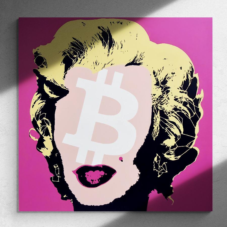 Картина на холсте HolstPrint Bitcoin 70х70 см